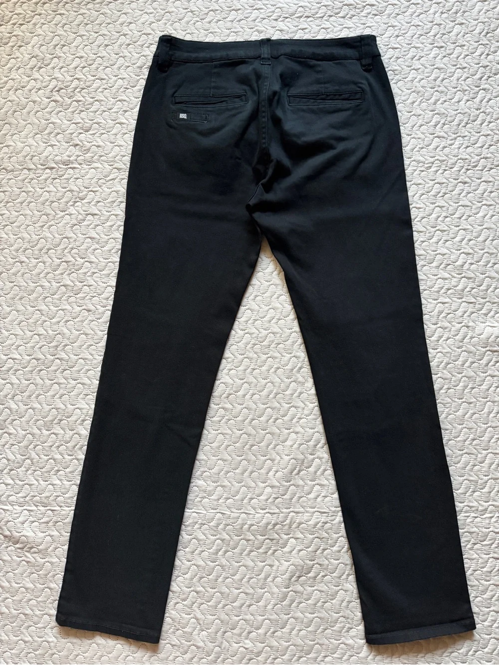 RSQ New York Men’s Slim Straight Stretch Chino Black Size 31x32